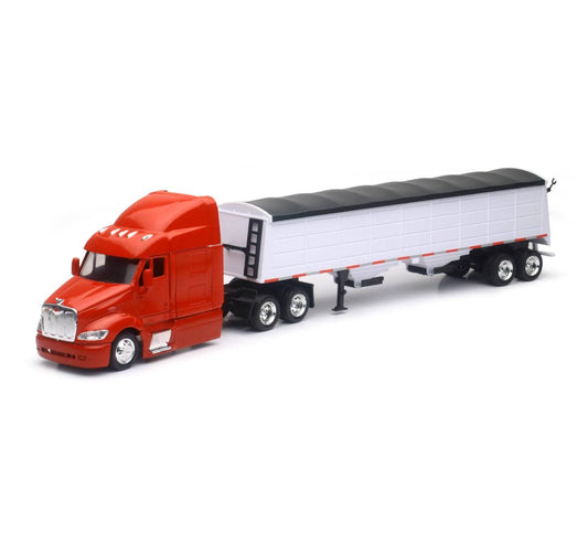 NewRay Peterbilt 387 grain hauler model with opening cab doors for realistic display.