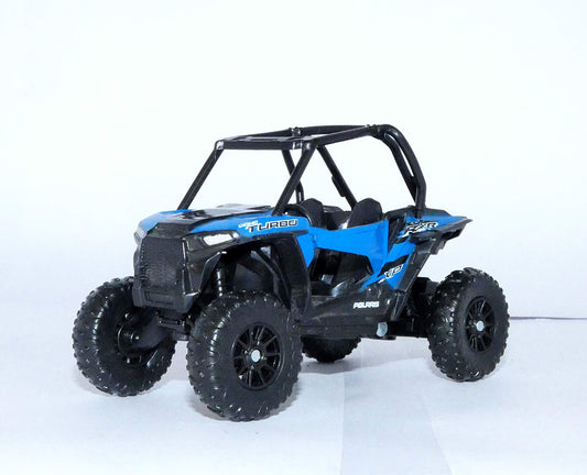 NewRay Polaris RZR miniature toy close-up detail highlights vivid paint for display