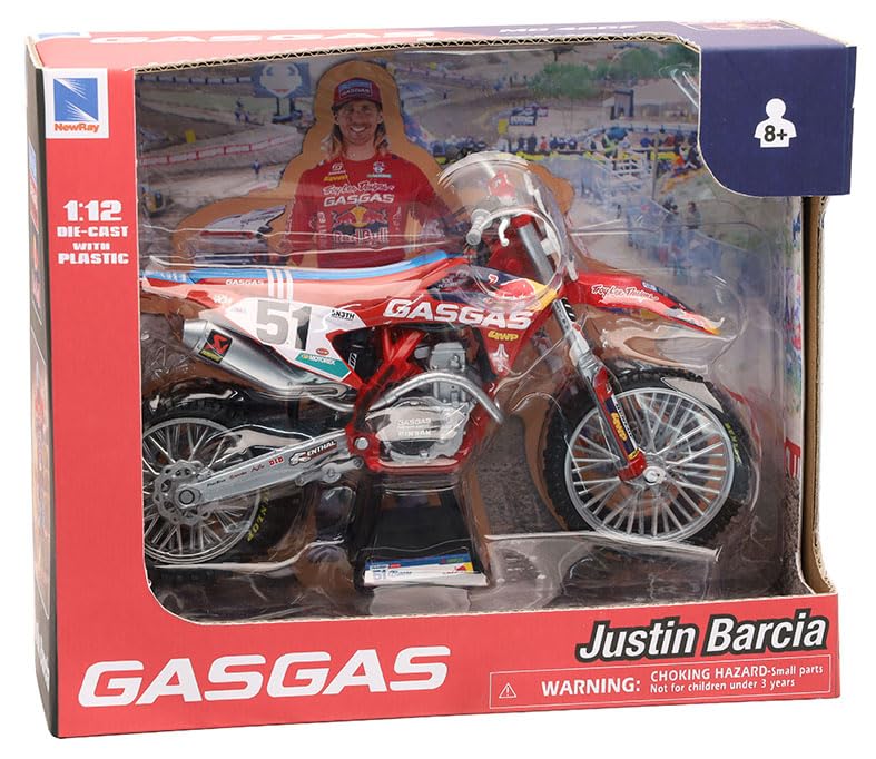 NewRay Justin Barcia Red Bull edition 1:12 display window-box ideal for collectibles.