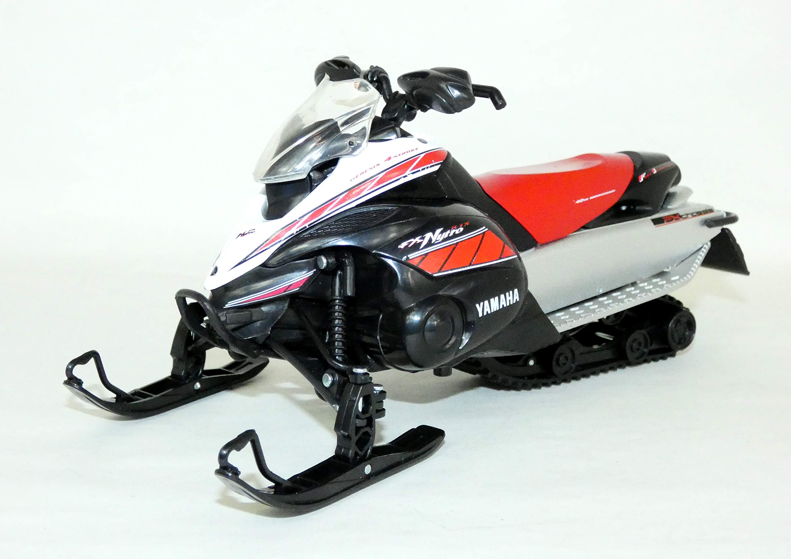 NewRay Yamaha FX Snowmobile model top view highlights proportions and color.