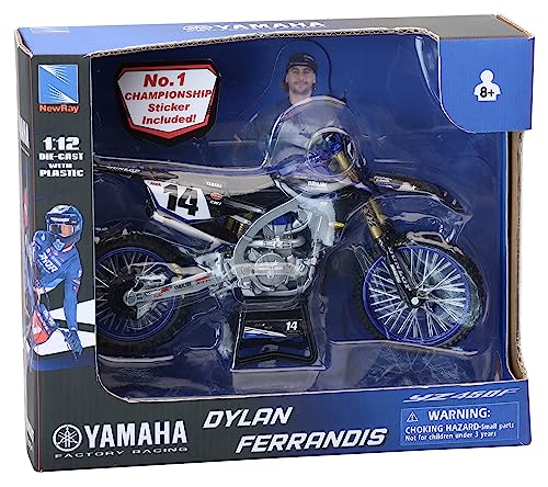NewRay Yamaha YZ450F Championship Edition front view diecast, ideal for shelves.