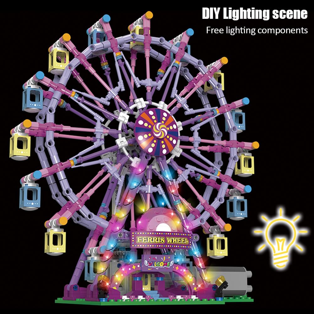 Newrice ferris wheel with lights adds a dazzling display to playtime.