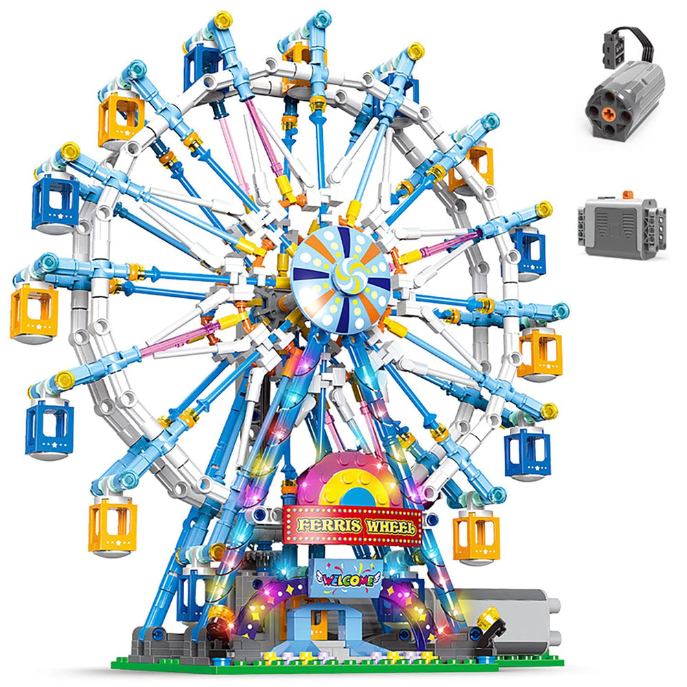 NEWRICE rotating Ferris Wheel with lights for immersive play and display