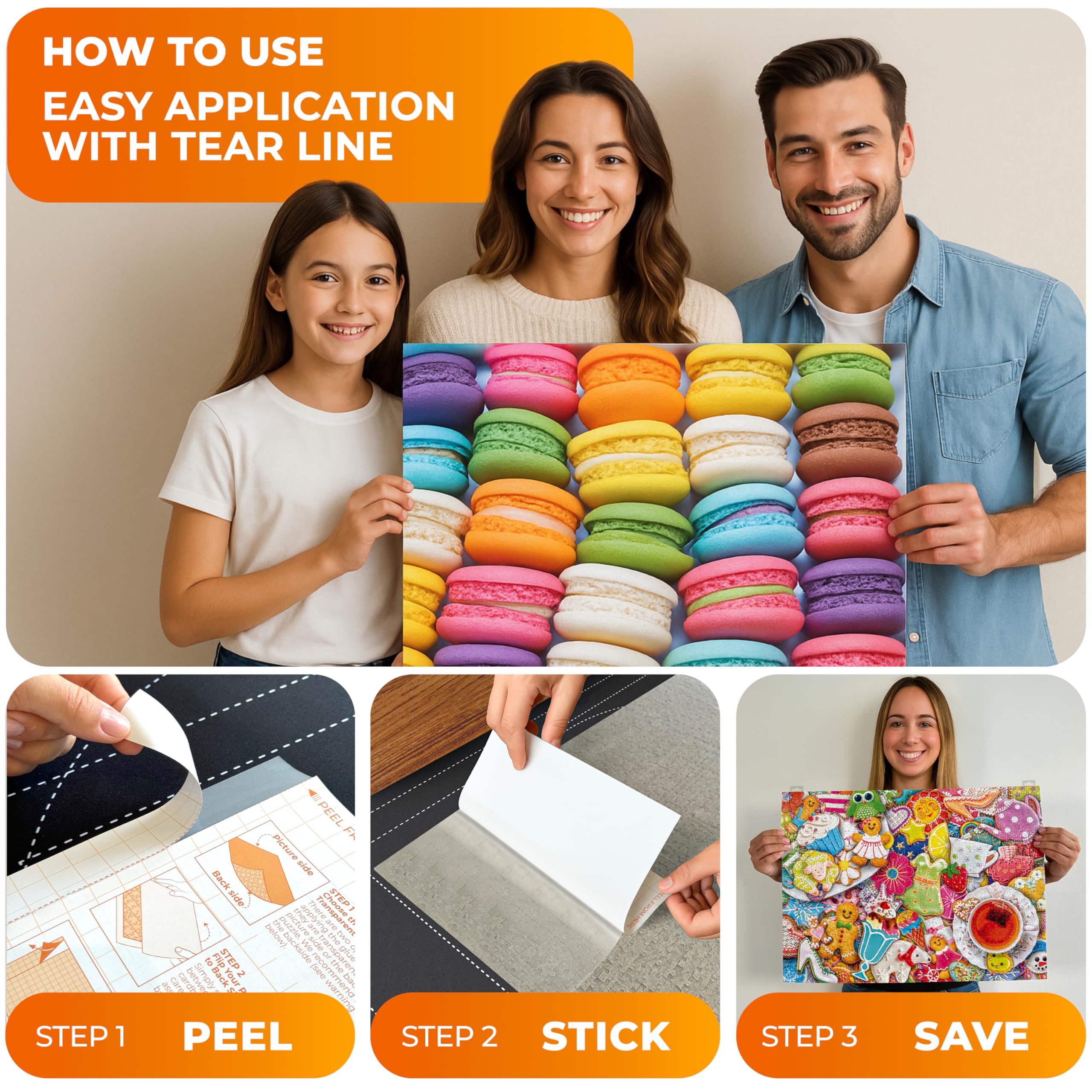 Newverest 6-pack puzzle saver kit offers versatile preservation options.