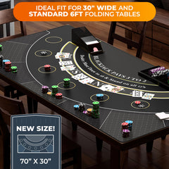 Newverest Blackjack Mat casino-style design enhances home poker nights