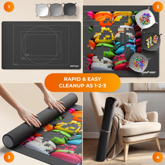 Newverest mat roll includes three sorting trays for organized pieces.
