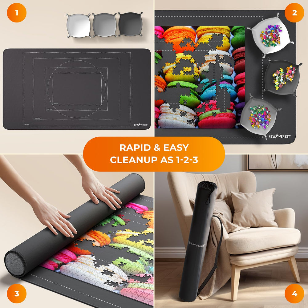 Newverest non-slip rubber bottom keeps the mat stable on surfaces.