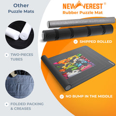 Newverest puzzle mat roll-up rubber bottom prevents slipping during use