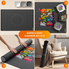 Newverest puzzle mat roll-up in travel bag for on-the-go storage