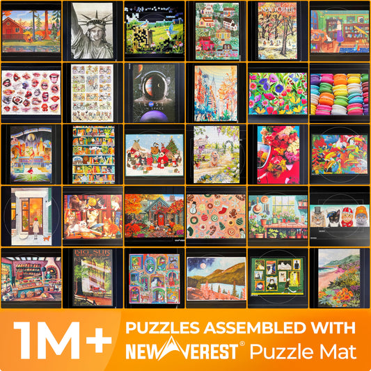 Newverest puzzle mat smooth top aids easy piece gliding for faster assembly.