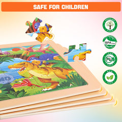 Nexority puzzles for ages 3-5 reveal removable illustrations for reference