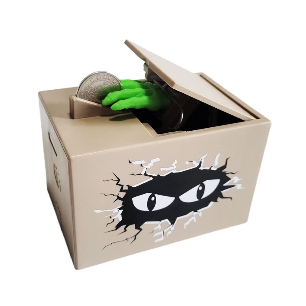 NEXTAKE Ghost Hand Piggy Bank coin slot view for saving with playful suspense