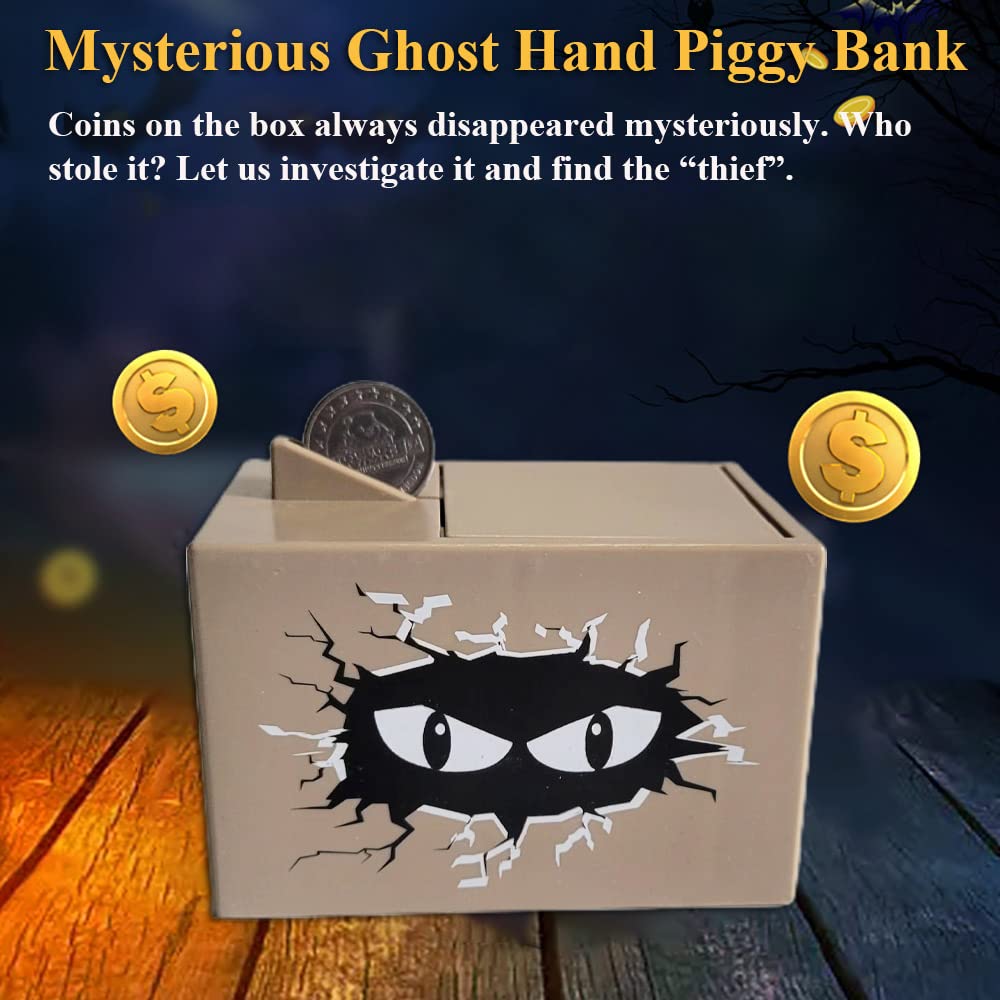 NEXTAKE Ghost Hand Piggy Bank ghost hand emerges to grab coins