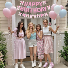 Neyeidru stringed banner with included ribbon for easy assembly.