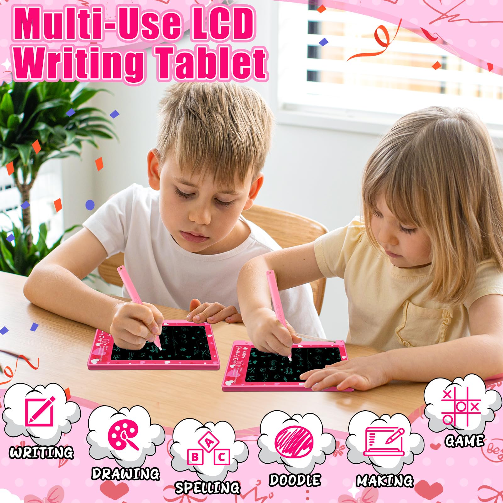 Nezyo 12-pack lcd-writing-tablet keeps kids entertained during lessons and travel.