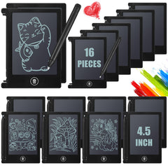 Nezyo 16-pack mini LCD writing tablets in black packaging for gifting and learning.