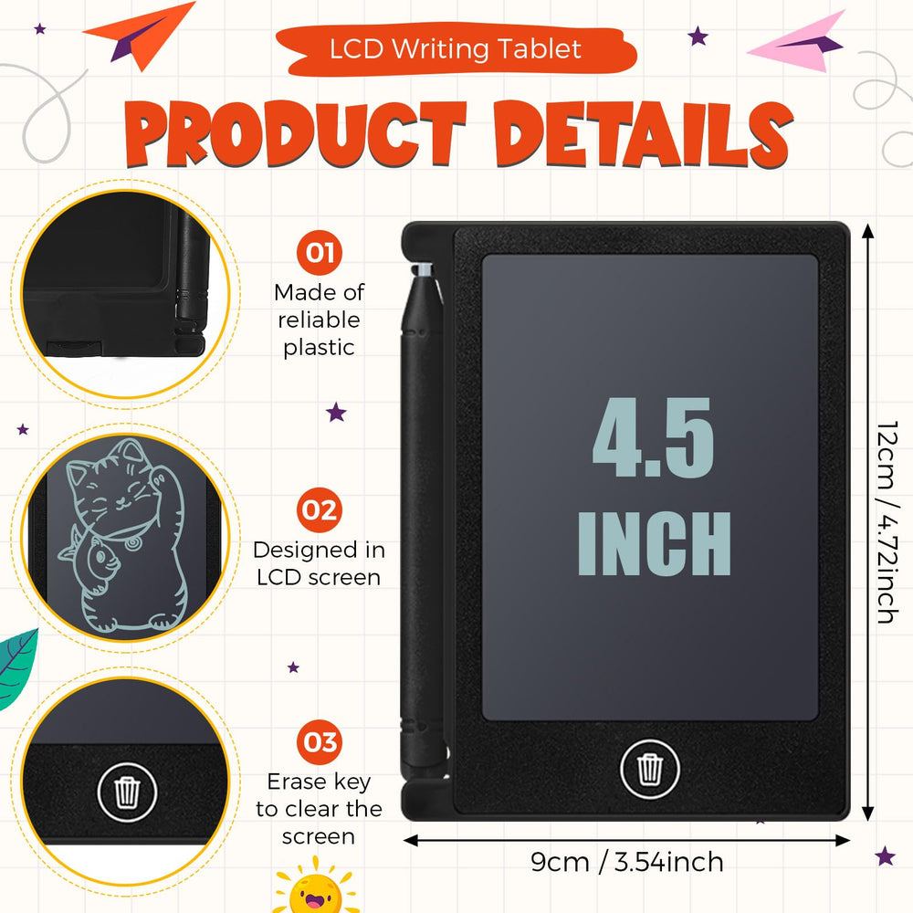 Nezyo 4.5-inch LCD writing tablet close-up showing reusable doodle surface.