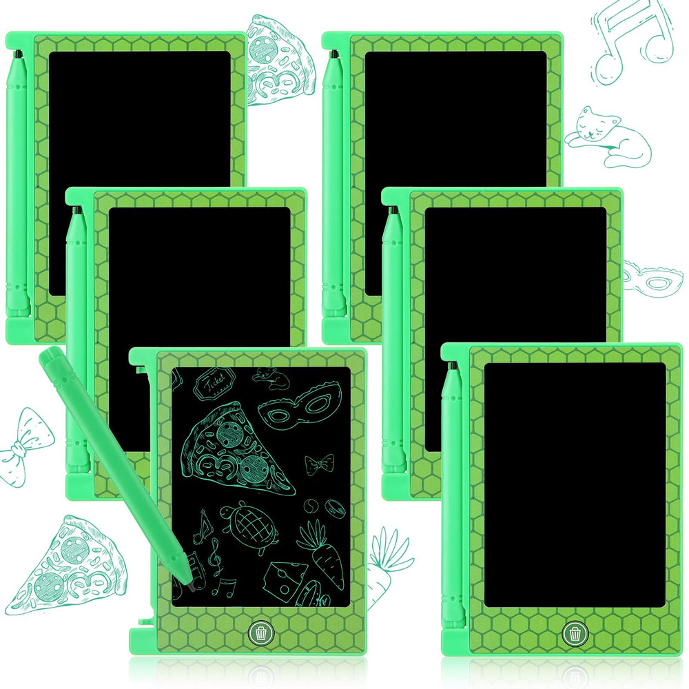 Nezyo turtle-themed LCD writing tablet for kids, portable and eye-friendly for on-the-go doodling.
