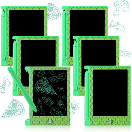 Nezyo turtle-themed LCD writing tablet for kids, portable and eye-friendly for on-the-go doodling.