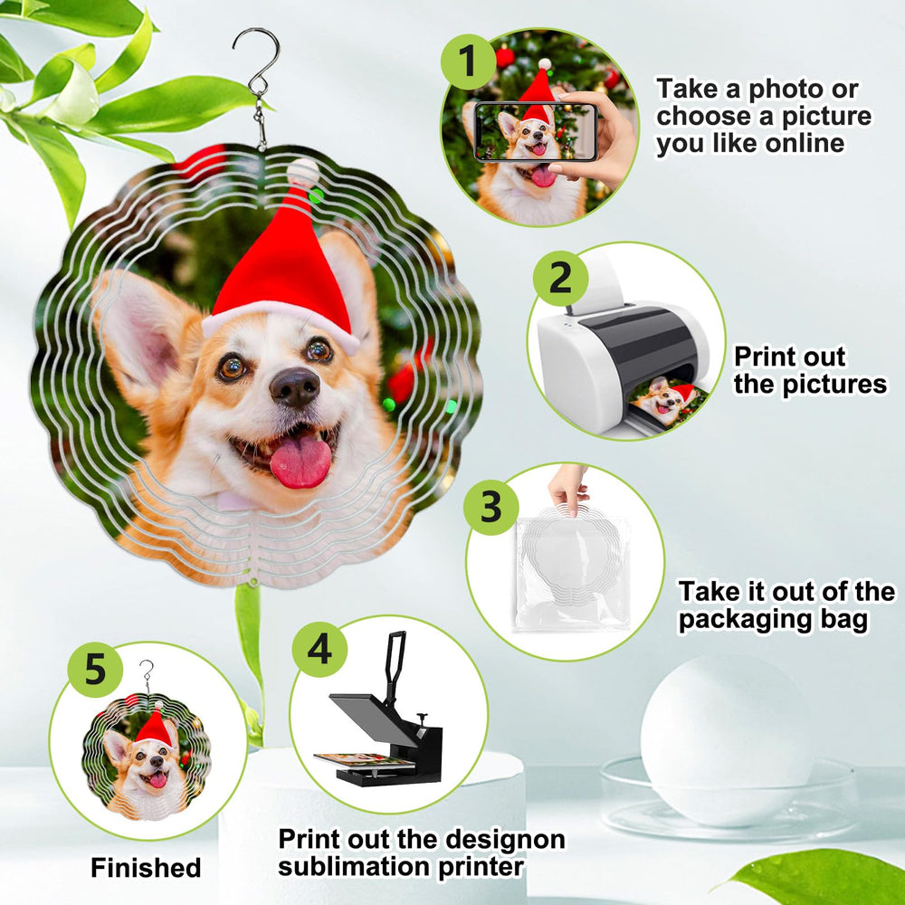 Ngdiluxury easy heat sublimation wind spinner for quick projects