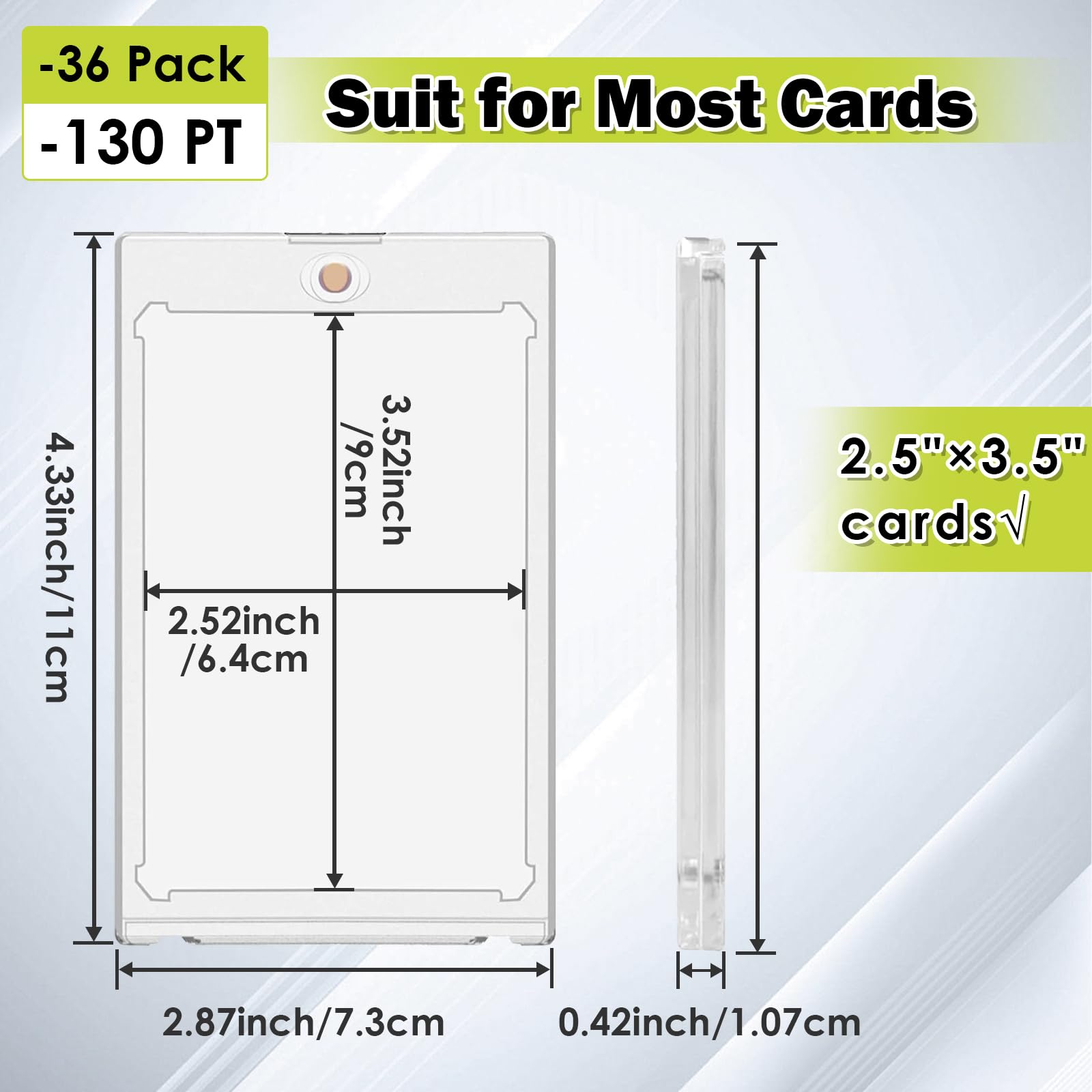 Ngdiluxury one-card touch magnetic closure secures cards against bending during transport.