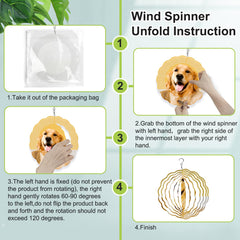 Ngdiluxury outdoor decor wind spinner blank suitable for garden