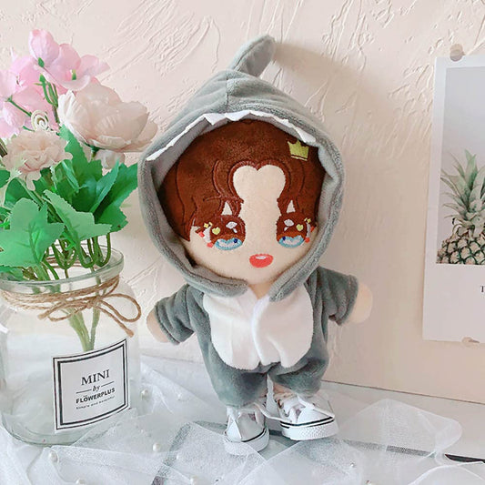 niannyyhouse Shark Clothes 20cm doll shoes gray easy dress-up