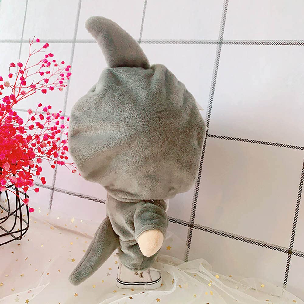 niannyyhouse Shark Clothes on-doll fit gray suitable for pretend play