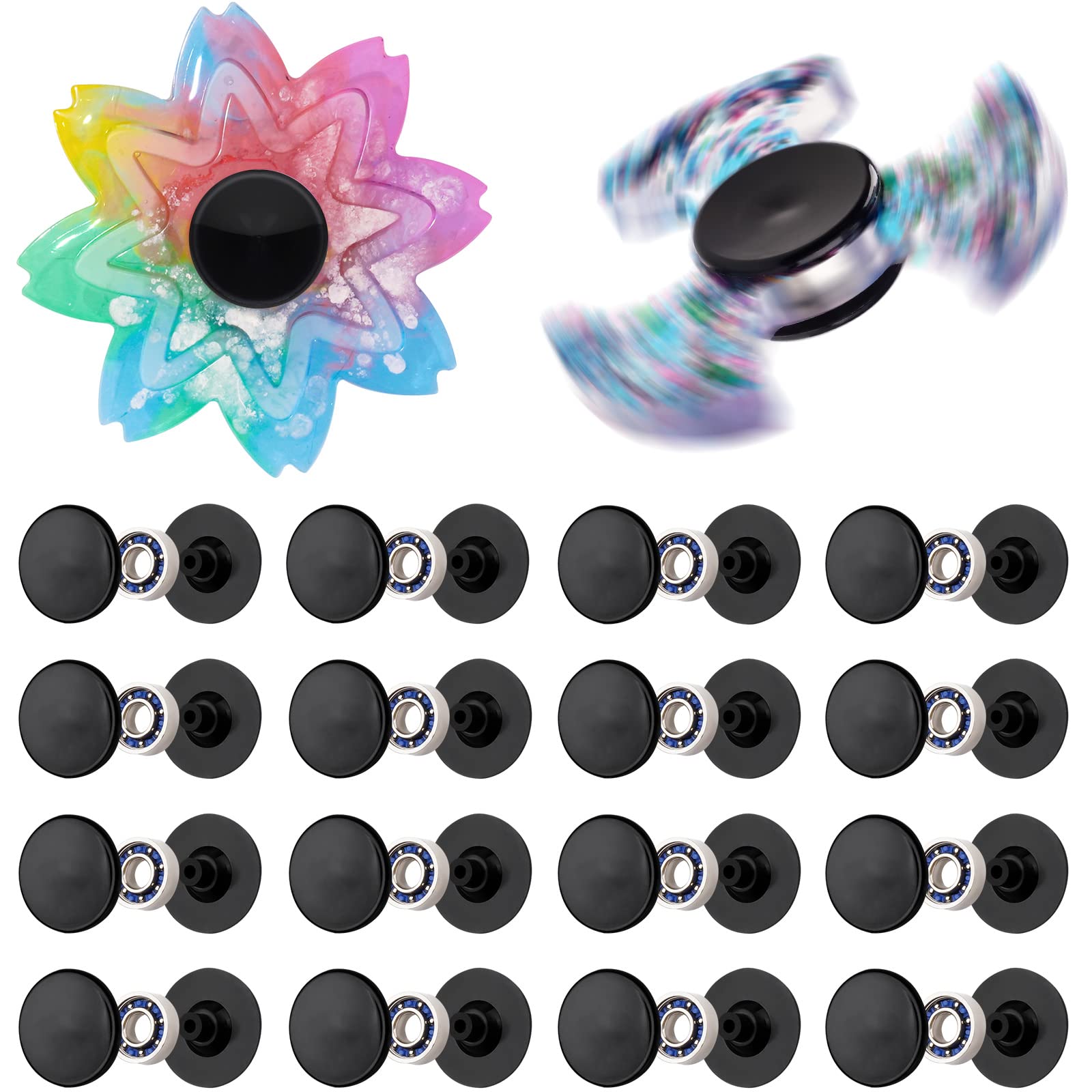 NiArt 16-pack bearings with blue seals enable smooth, high-speed spins.