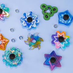NiArt epoxy resin casting project with precision bearings