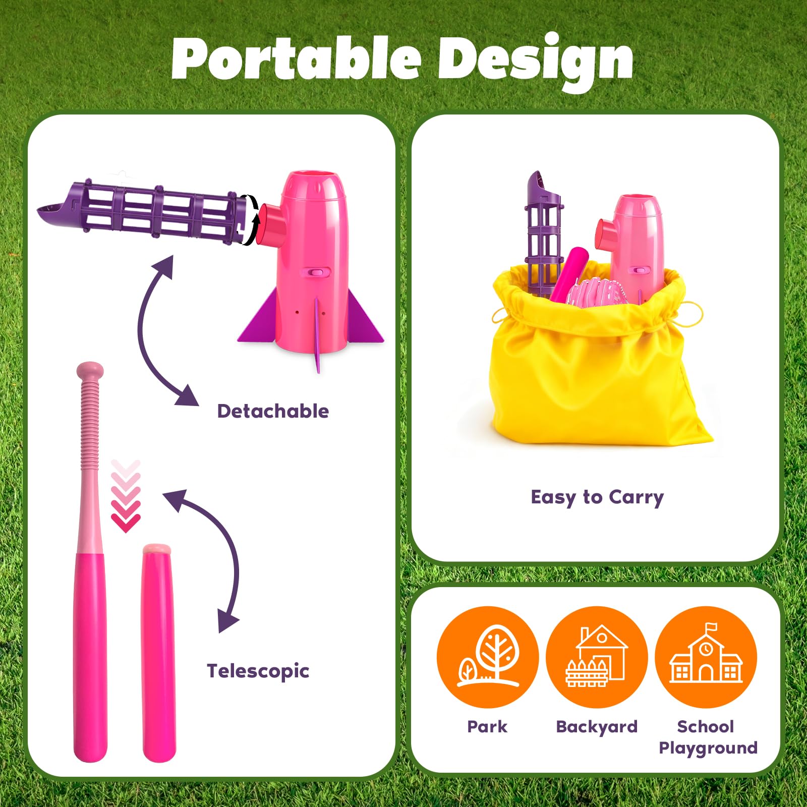 NIBBaNACAL easy setup backyard toy for portable playtime.