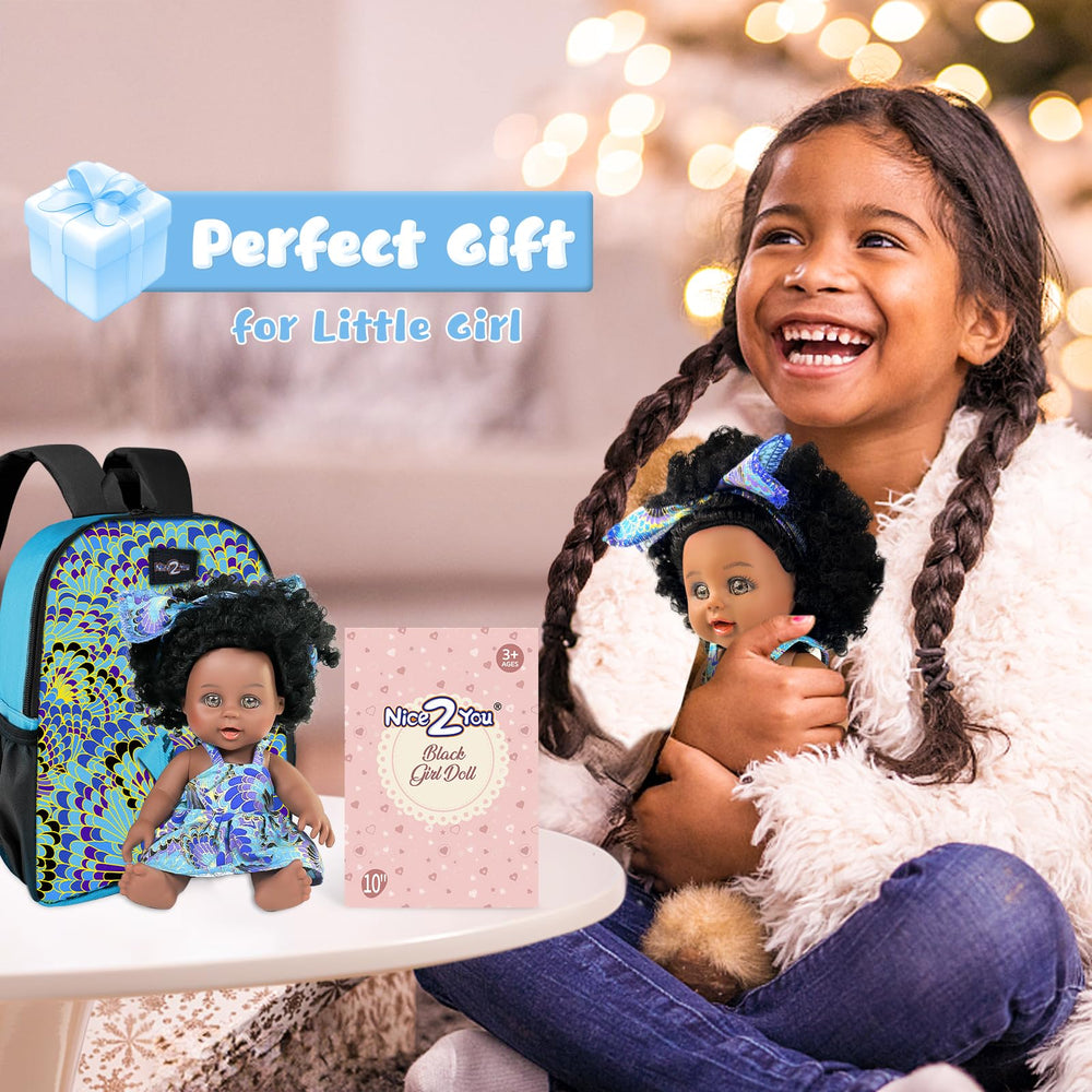 Nice2you black baby doll gift idea for 2 years and up.