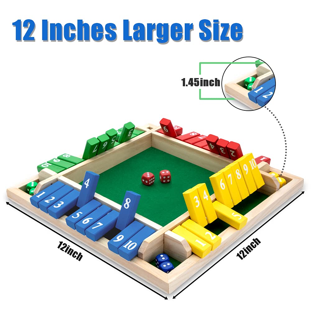 Nicecho Shut The Box colorful dice add excitement to learning and play