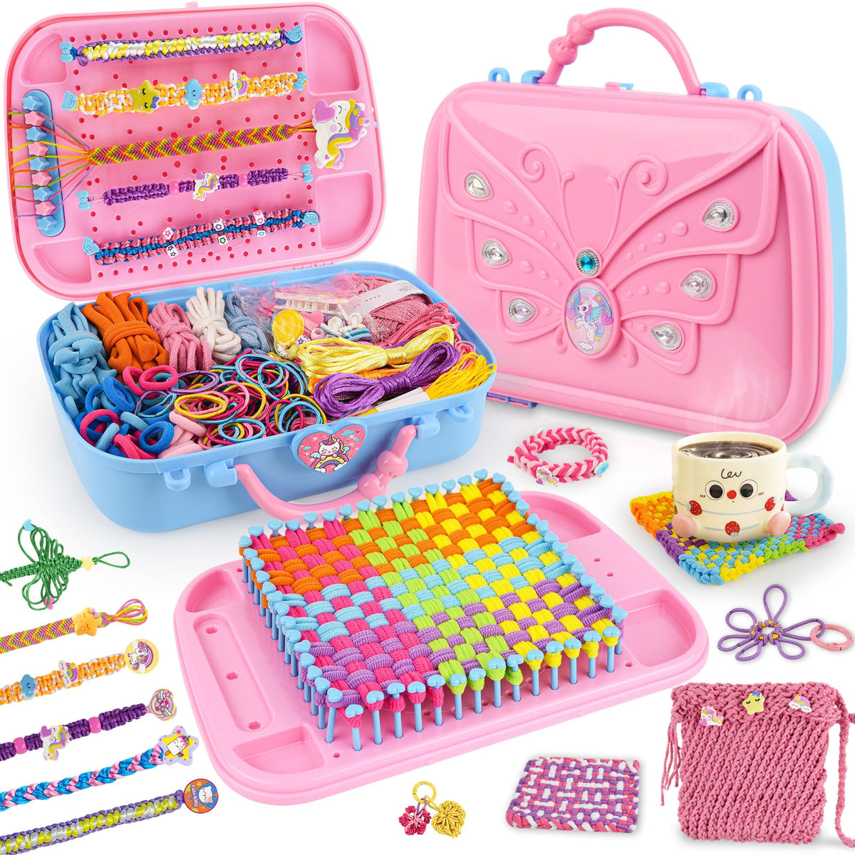 Nicella 6-in-1 loom kit display to spark creativity and organize craft time