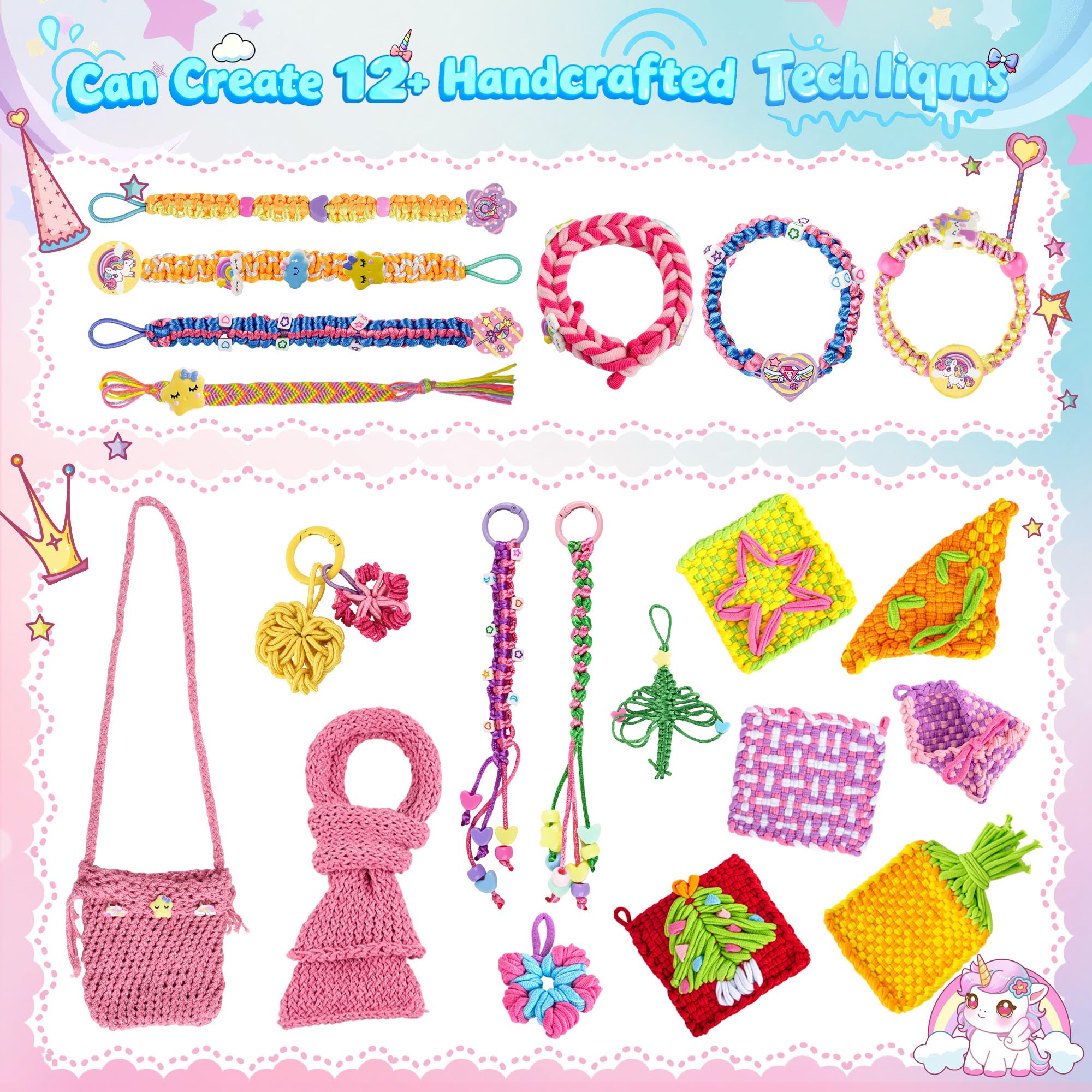 Nicella colorful craft materials for bags, potholders, and more