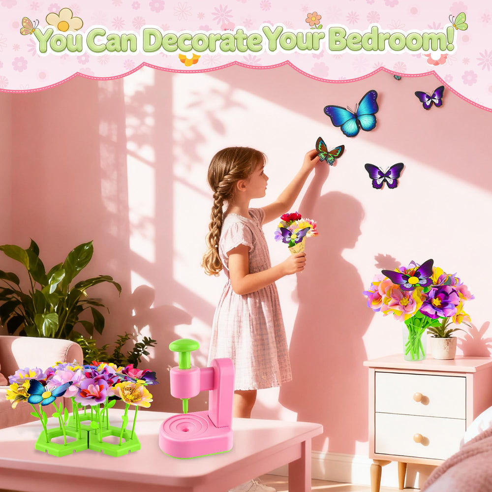 Nicella butterfly accents add playful details to personalize bouquets.