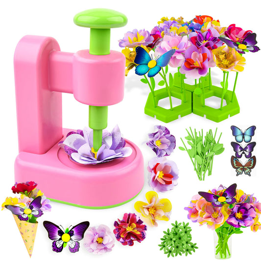 Nicella fabric flower bouquet contents show a complete DIY kit for creative play.
