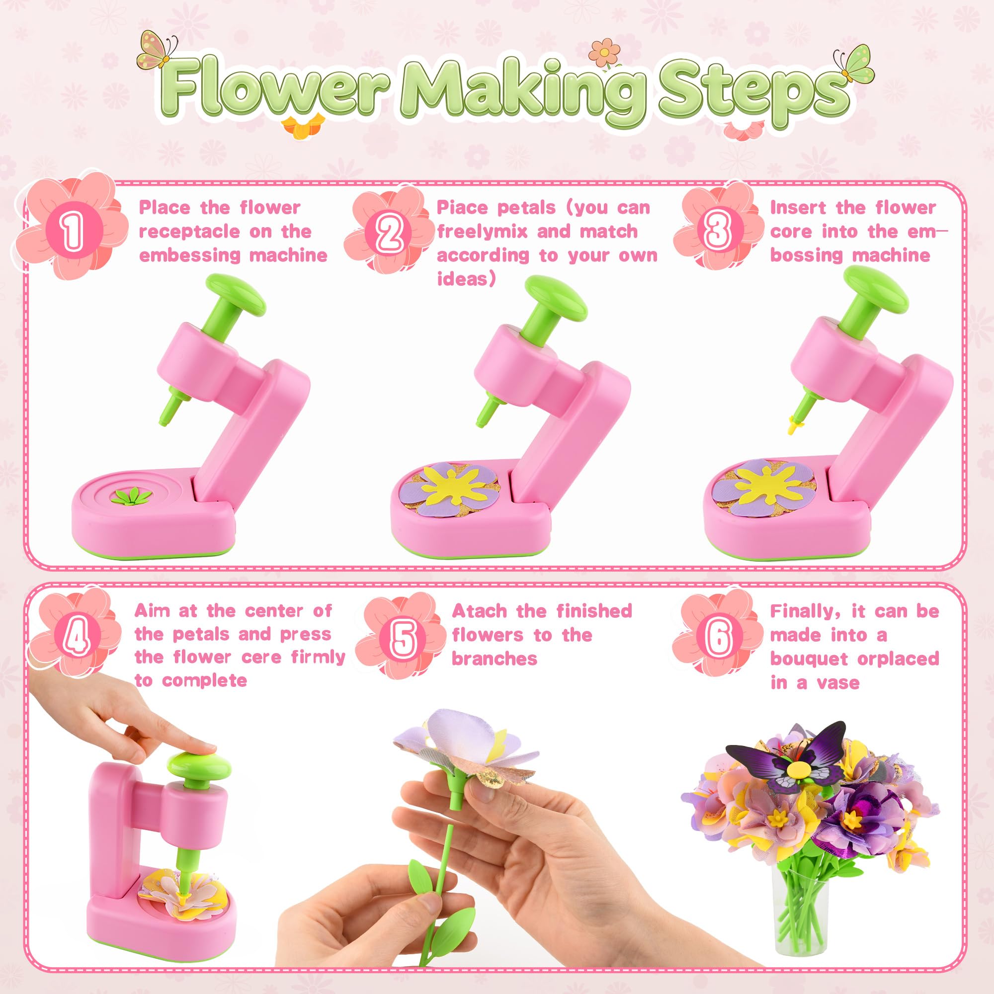 Nicella stems and bases help kids build sturdy, lasting flower arrangements.
