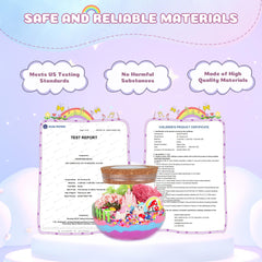 Nicella unicorn mushrooms and fairy dust decorations spark imaginative storytelling.