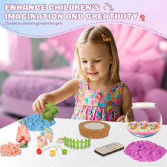 Nicella unicorn terrarium kit assembly for a kid-friendly crafting experience.