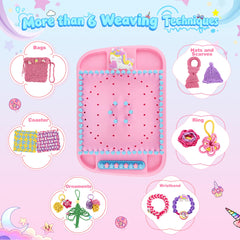 Nicella loom kit contents laid out for easy exploring and hands-on learning