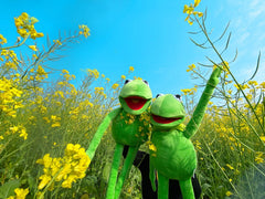 NICERINC Kermit Frog Puppet comfortable hand puppet for performances and shows.