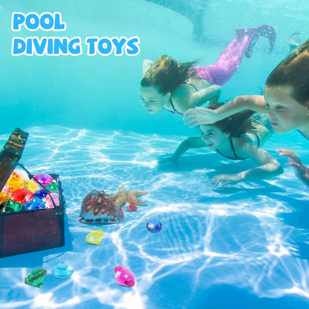 Niceup 26pcs big diving gems green – fresh decor for princess parties and games