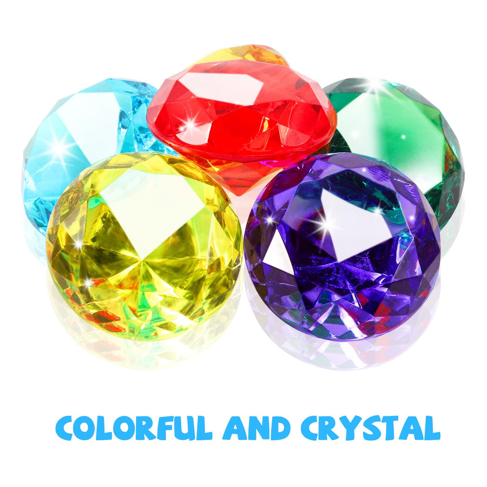 Niceup 26pcs big diving gems yellow – bright color for treasure hunts and crafts