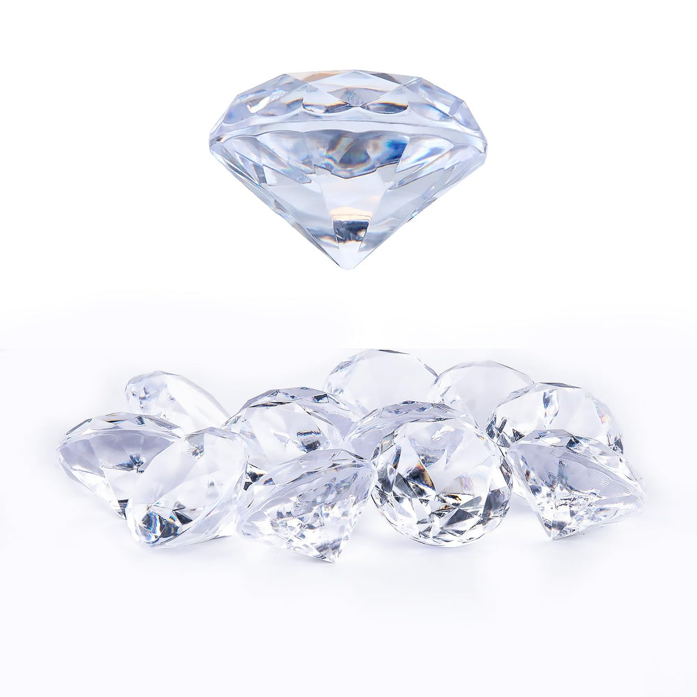 Niceup clear acrylic diamonds for kids, easy-grip size for play and crafts.