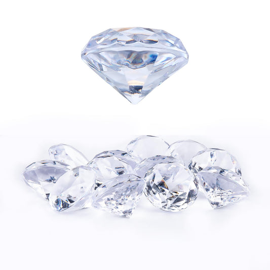 Niceup clear acrylic diamonds for kids, easy-grip size for play and crafts.