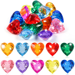 Niceup heart gemstones pool toy colors sparkle and are easy for kids to grab.