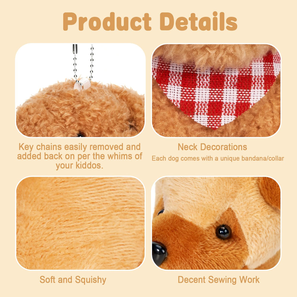 Niceup palm-size plush puppies ideal for little hands at about four inches tall.