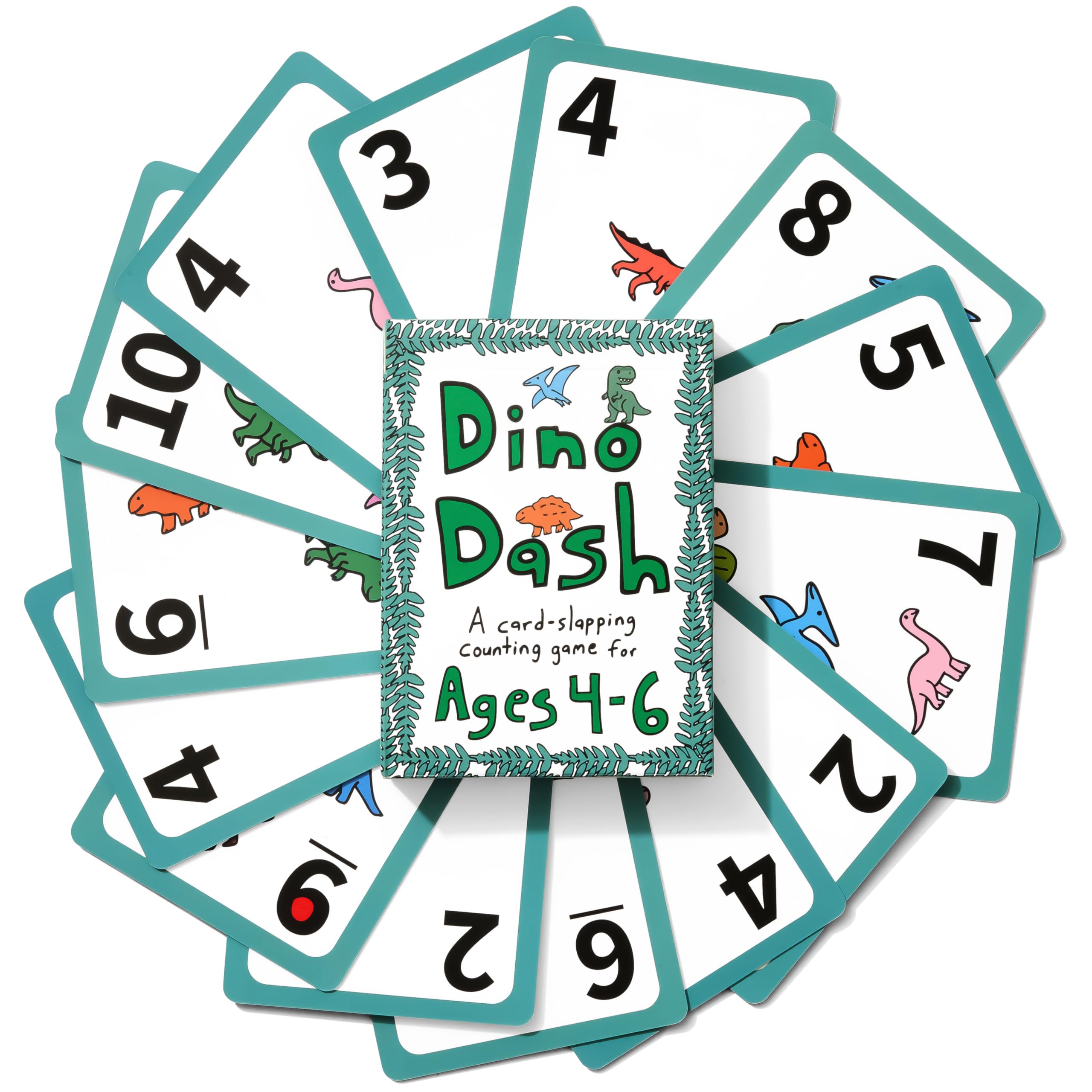 Niche Nation Games Dino Dash dino-art illustrations engage young learners.