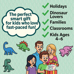 Niche Nation Games Dino Dash family play setup promotes shared fun.